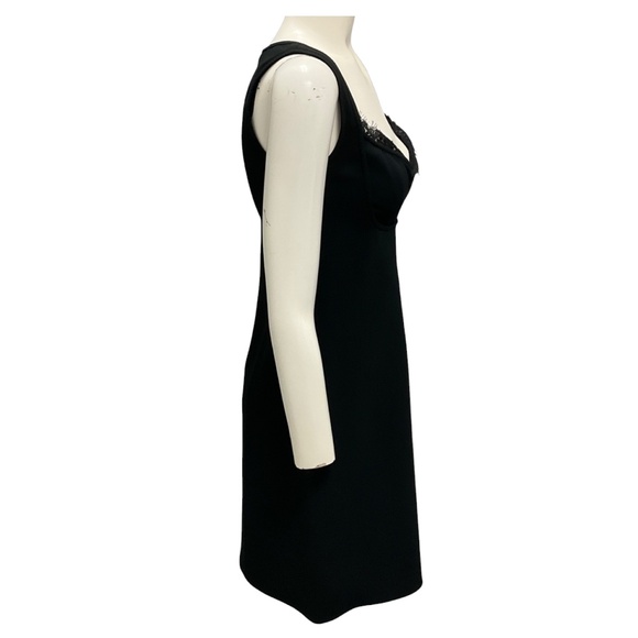 STELLA MCCARTNEY BLACK 2021 SCUBA SLEEVELESS SLIP MINI DRESS - Picture 2 of 6